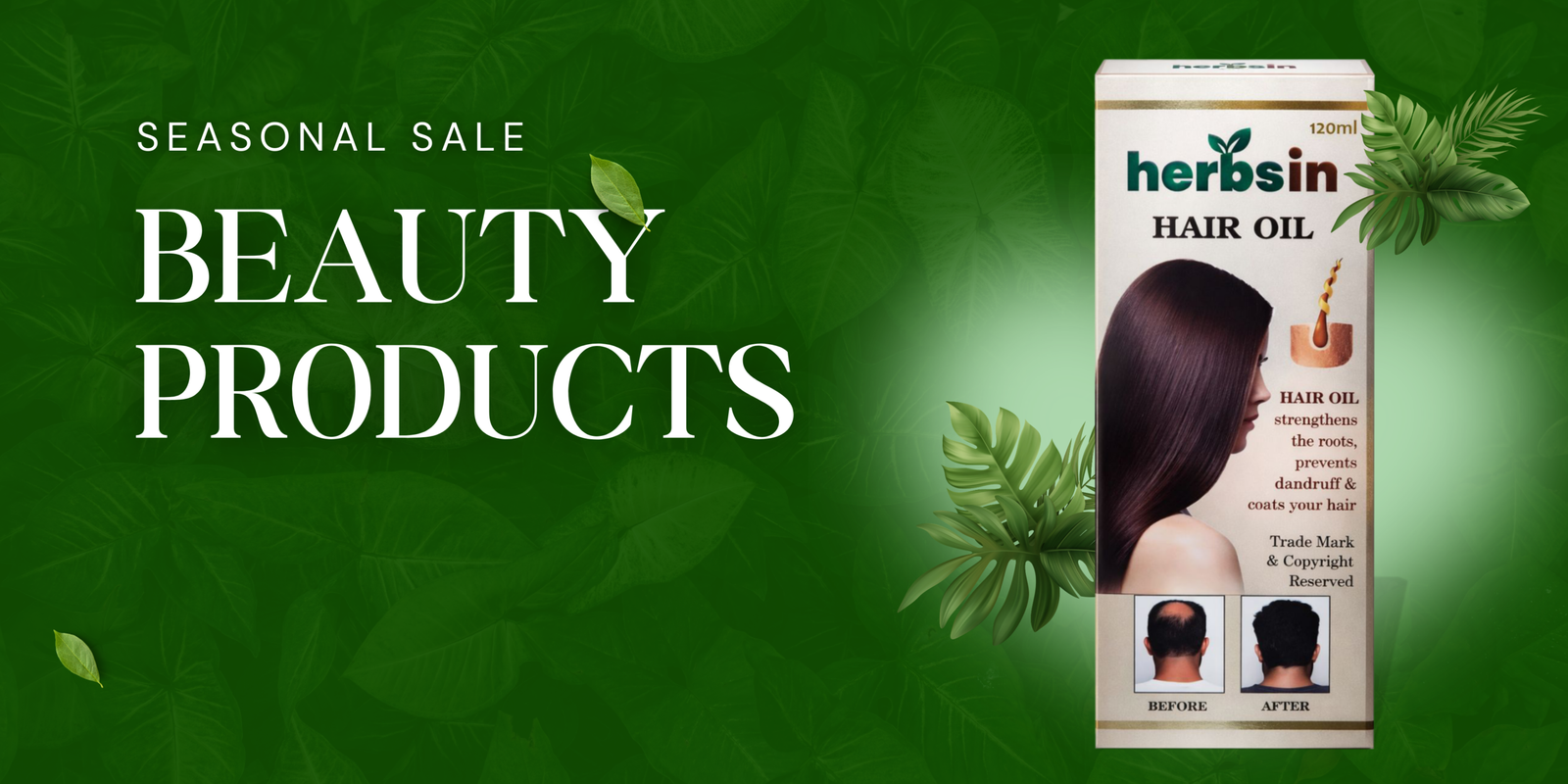 Green Elegant Natural Skincare Product Showcase